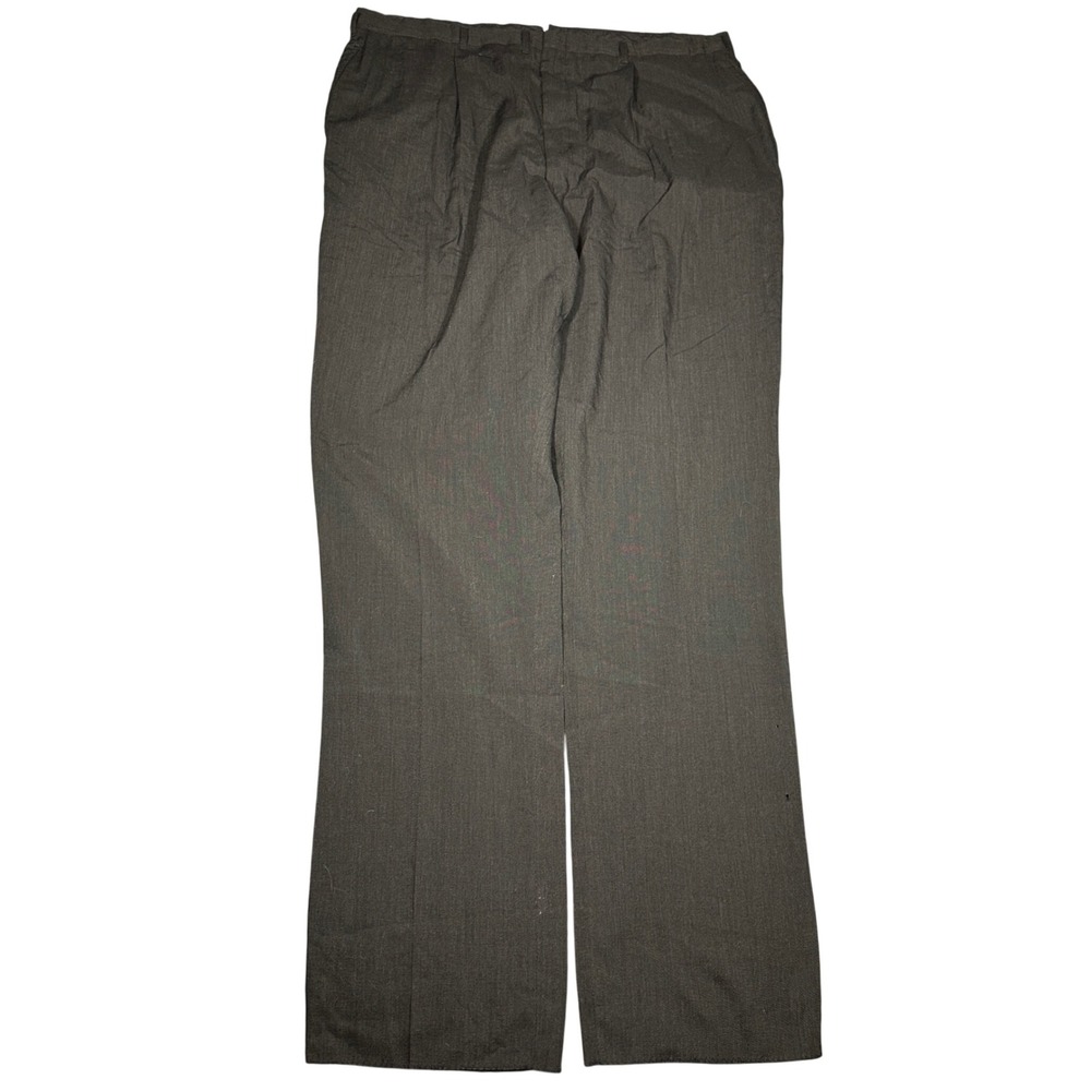 Vintage 60s Charcoal Grey Straight Leg Dress Pants Trousers Textured Charcoal